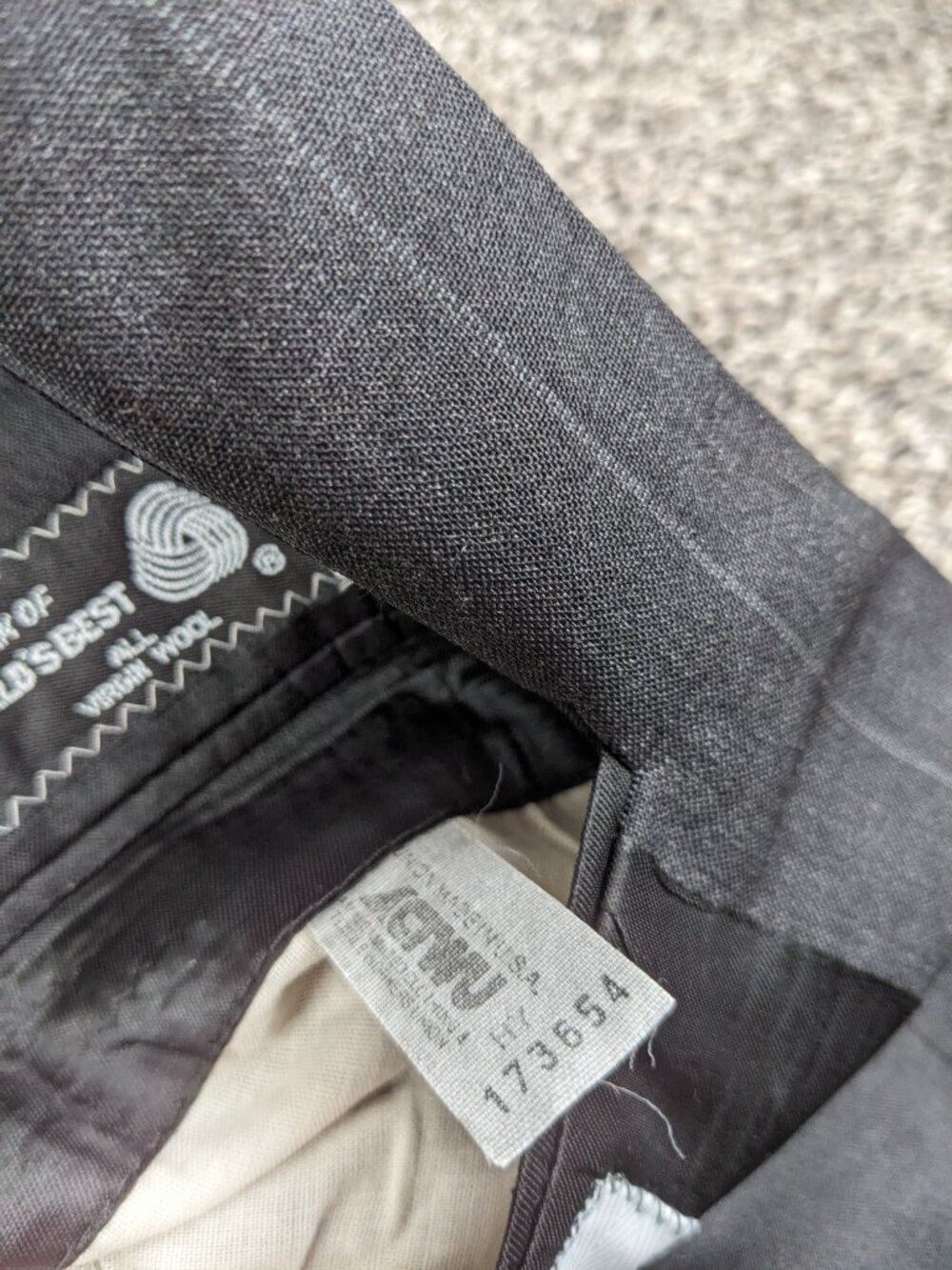 Vintage Perry Ellis 48L Suit Wool Double Breasted Chalk Striped 40x34 USA Made - Picture 7 of 15